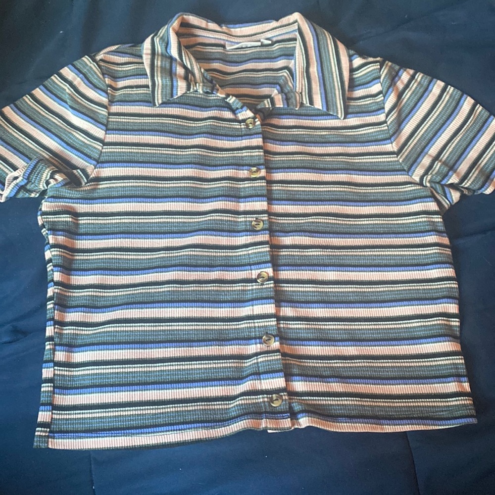 Y2K striped crop top